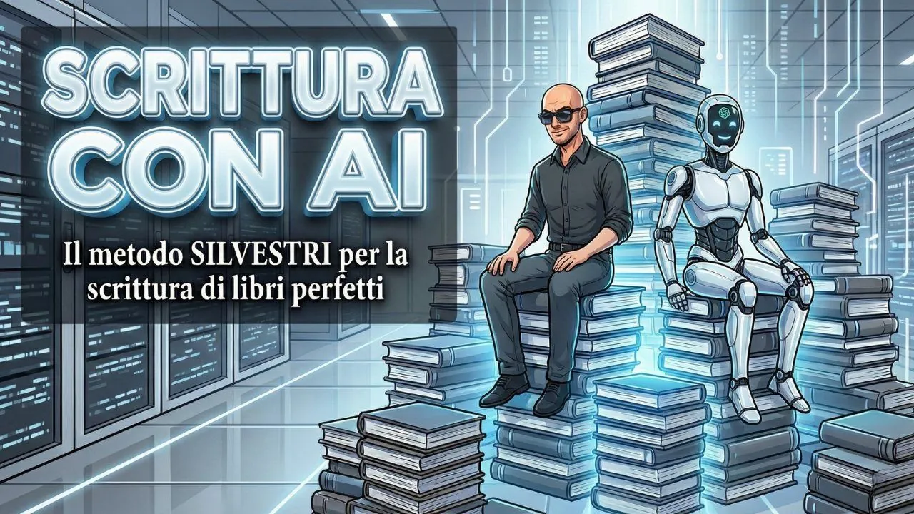 Copertina della masterclass Scrittura libri con AI.